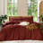 MooMee Duvet Cover Set 100% Washed Cotton Linen Like Textured Lightweight-120795321-109236629