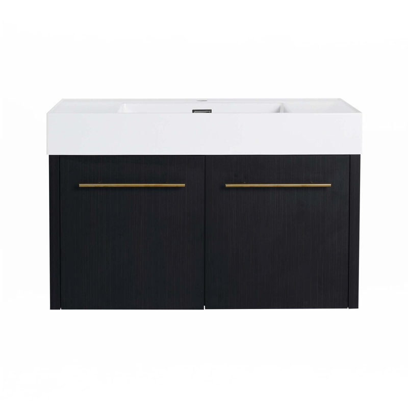 Wall-Mounted Bathroom Vanity With Sink