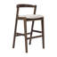 Tabouret de bar d'intérieur en bois d'hévéa Balmain, ensemble de 2