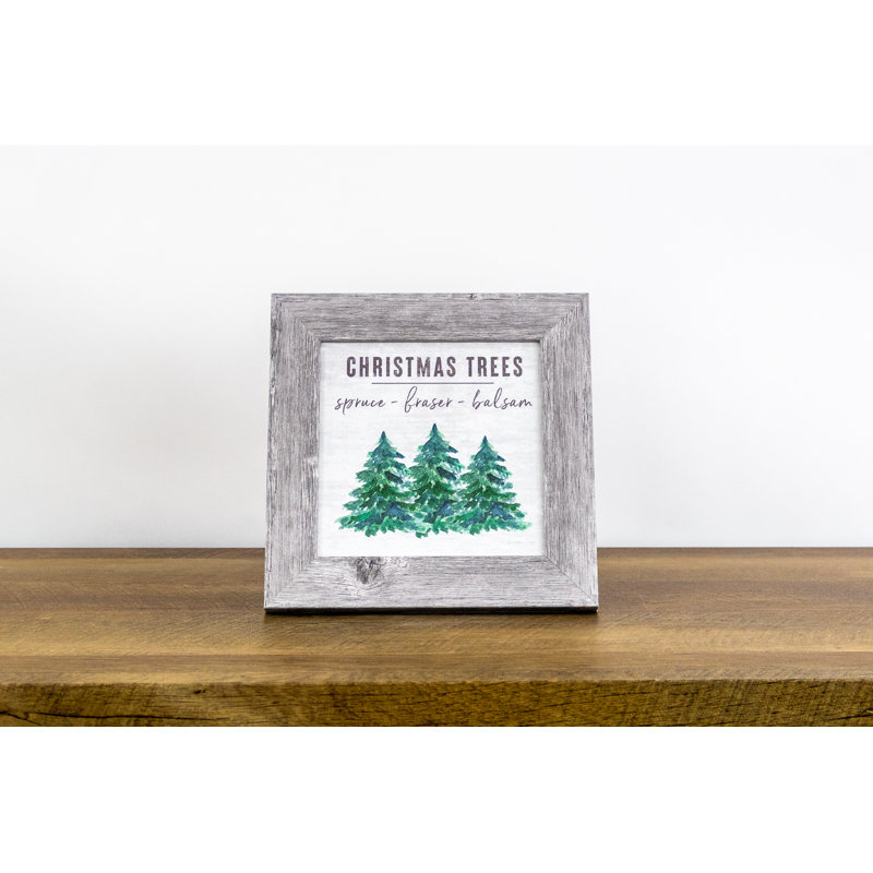 Cadre pour photo simple 8 po x 8 po en bois manufacturé gris / vert