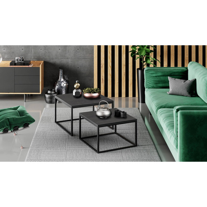 Elcid Sled Coffee Table, Maple, 42 cm x 70 cm x 70 cm