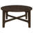 Concettina Round Solid Wood Coffee Table Dark Brown