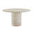 Tov Furniture Blossom Washed Travertine Finish Indoor / Outdoor 54" Round Dining Table