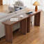 Narrow Entryway Console Table, 43.3" Fluted W...