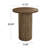 Pedestal Wood Round End Table Set Drum Side Table (Set of 2)-105293797
