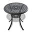 Table de salle à manger 30,71 pouces en fonte d'aluminium avec structure noire et trou pour parasol