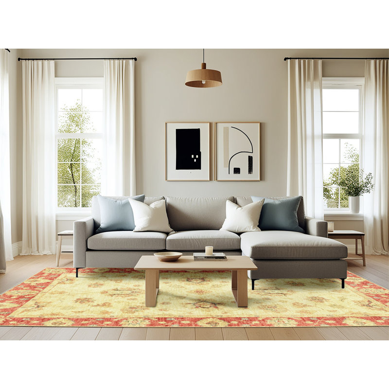 Wool Abstract Indoor Rug, Rectangle 6' x 9'