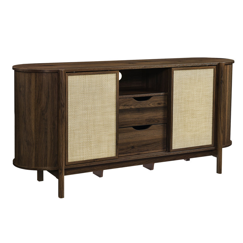 Reid 63" Curved Sideboard In Walnut