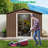 15' X 8' Large Metal Outdoor Storage Shed, Steel Utility Tool Shed Storage House With Sloping Roof, Lockable Door-110771517