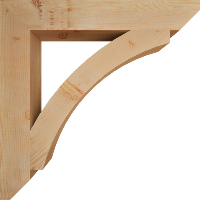 5 1/2"W x 40"D x 40"H Thorton Slat Smooth Bracket, Douglas Fir, Douglas Fir, 40"H x 5.5"W x 40"D