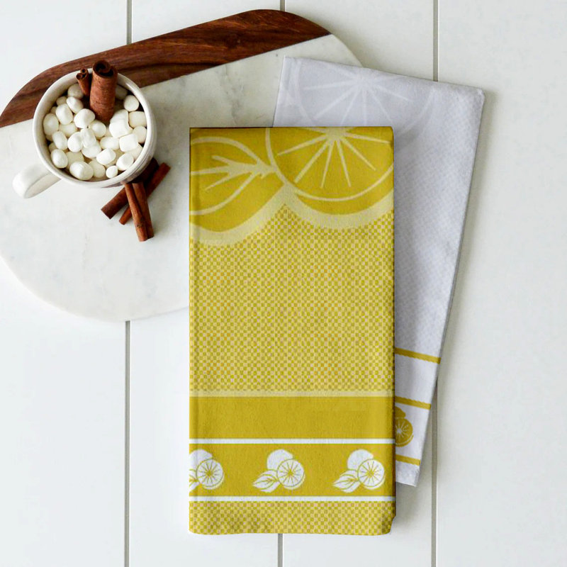 Ensemble de 2 serviettes de cuisine en jacquard