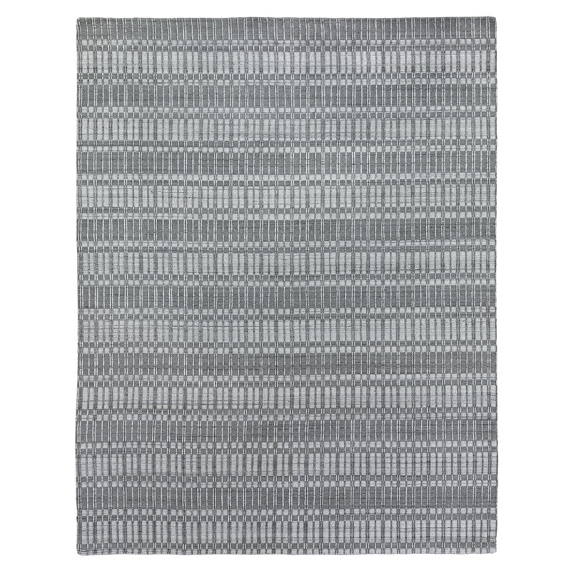 Provident Geometric Area Rug in Dark Gray, Rectangle 6' x 9'
