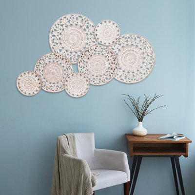 Boho Abstract Wall Decor on Wood