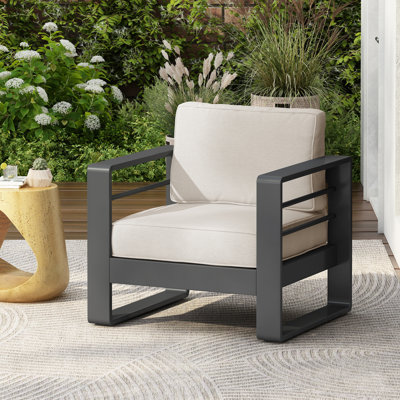 Maya Bay Mp1 Club Chair With Cushion, Ultra-Comfortable And Durable Outdoor Barstool For Alfresco Relaxation