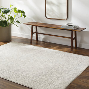 Calvo Ivory/Off-White Area Rug 6 ft  7in x9ft 