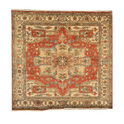 Heriz Wool Oriental Area Rug