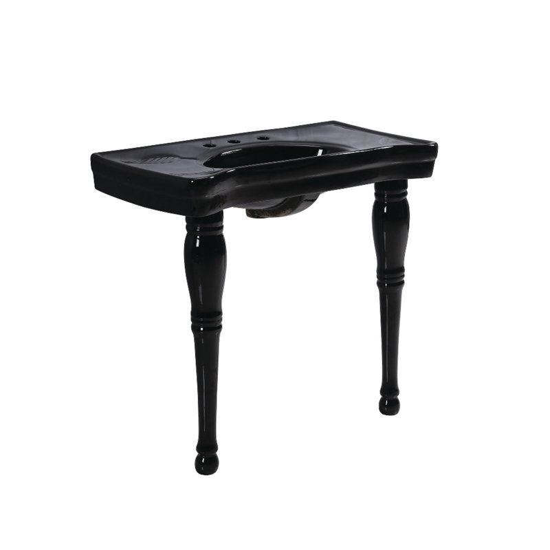 Kingston Brass Imperial 36-Inch Ceramic Console Sink and Legs (8-Inch, 3-Hole)