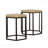 2-Piece Natural And Black Nesting Table