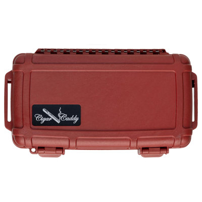 Humidificateur Winston Porter, capacité de 5 cigares, rouge