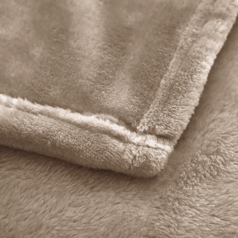 Couverture , Lit simple, Taupe
