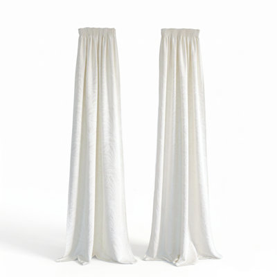 Faux Linen Semi Sheer Curtain