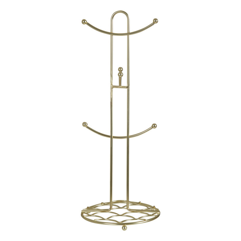 Vertex Deco Matte Gold Mug Tree, Gold