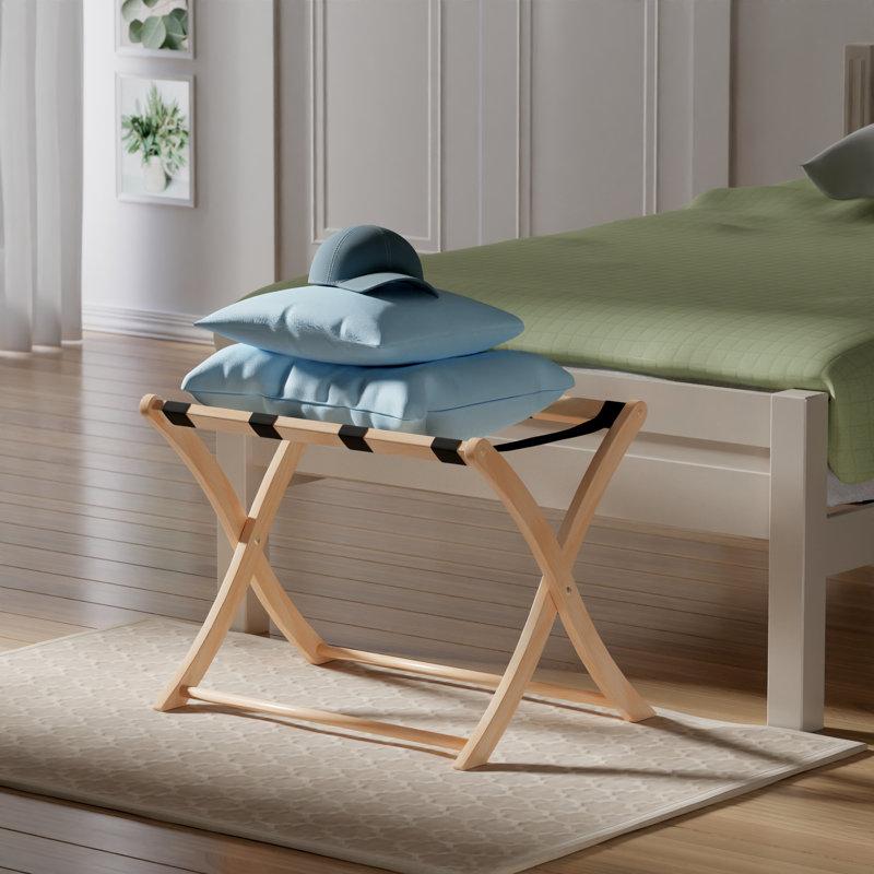 Scarlett Luggage Rack, Natural Finish