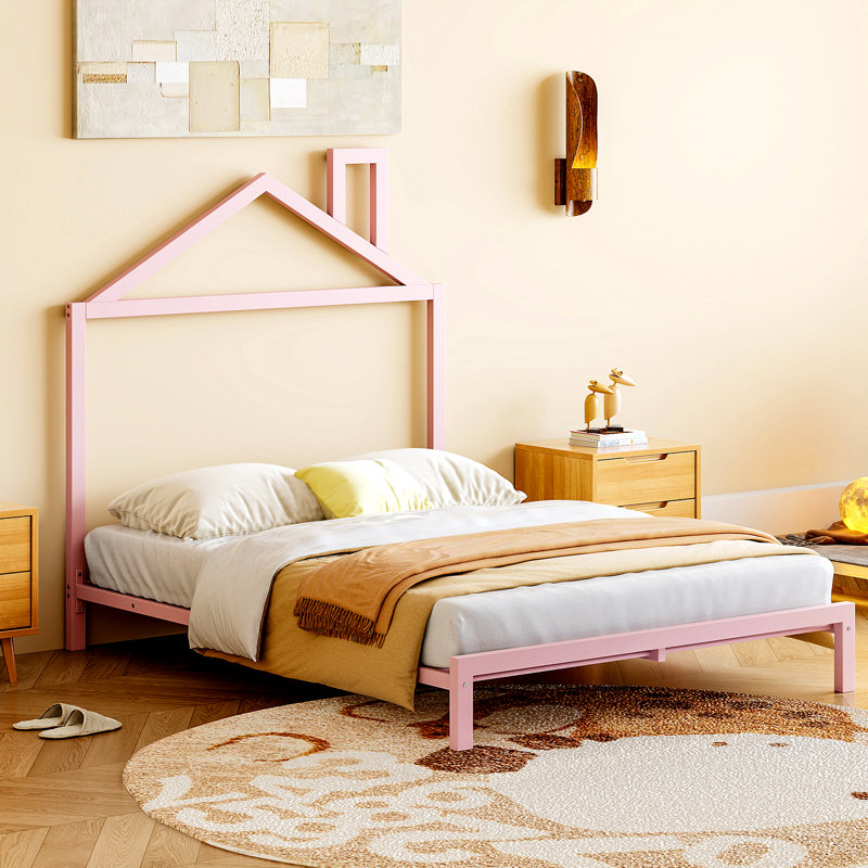 Lit pour enfant en métal Crowborough, Double, Rose