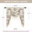 Cantonnière à motif floral avec pampilles, cantonnière en jacquard beige, habillage de fenêtre 1 panneau-1781798947