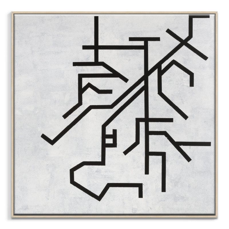Geometric 4 by Chalie MacRae - Print on Canvas, 102cm H x 102cm W, Timber