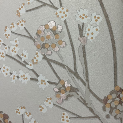 Papier peint jaune Blossom Branches