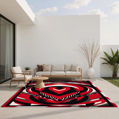 Ruby Noir Indoor And Outdoor Area Rug