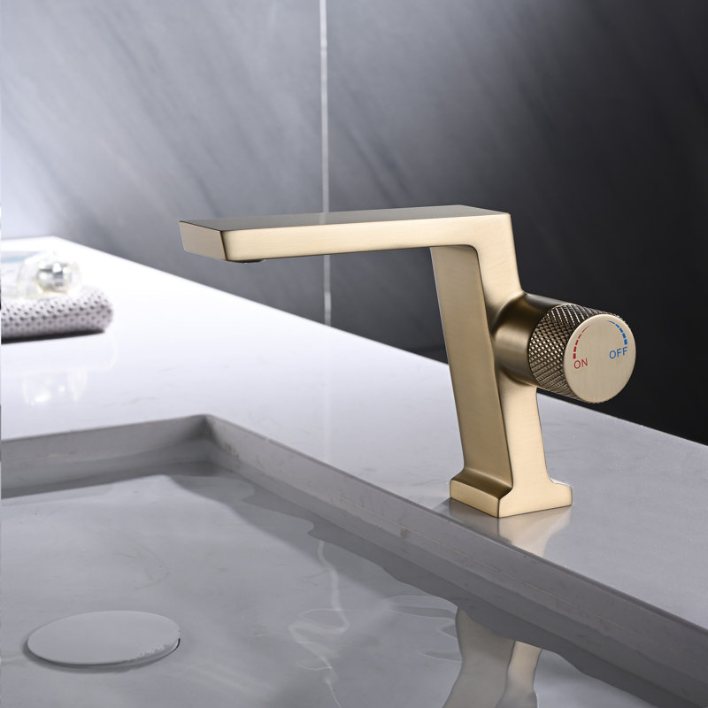 Single-handle Bathroom Faucet, Brushed Gold