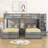 Enissa Full Over Twin & Twin 7 Drawers L-Shaped Bunk Beds-977861483