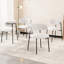 Ensemble de 4 chaises de salle à manger rembourrées avec pieds en métal pour la maison et le bureau