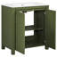 30-Inch Bathroom Vanity In Olive Featuring Ceramic Sink, Construction, Soft-Close Doors, And Spacious Design 30'' With Hidden Door Handles, Function, Easy Assembly For Small Spaces-121111367