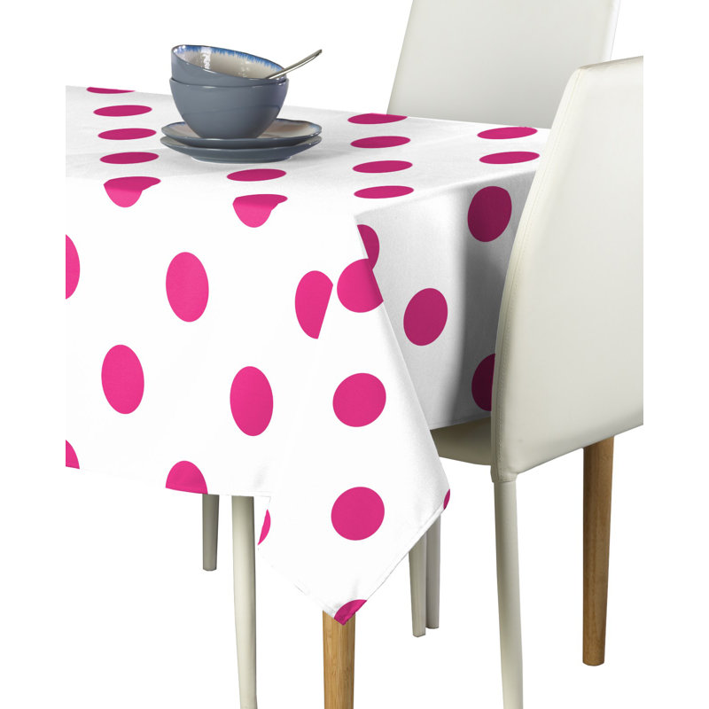 Mcbrayer Dot Milliken Signature Tablecloth, 120" L x 60" W, Pink