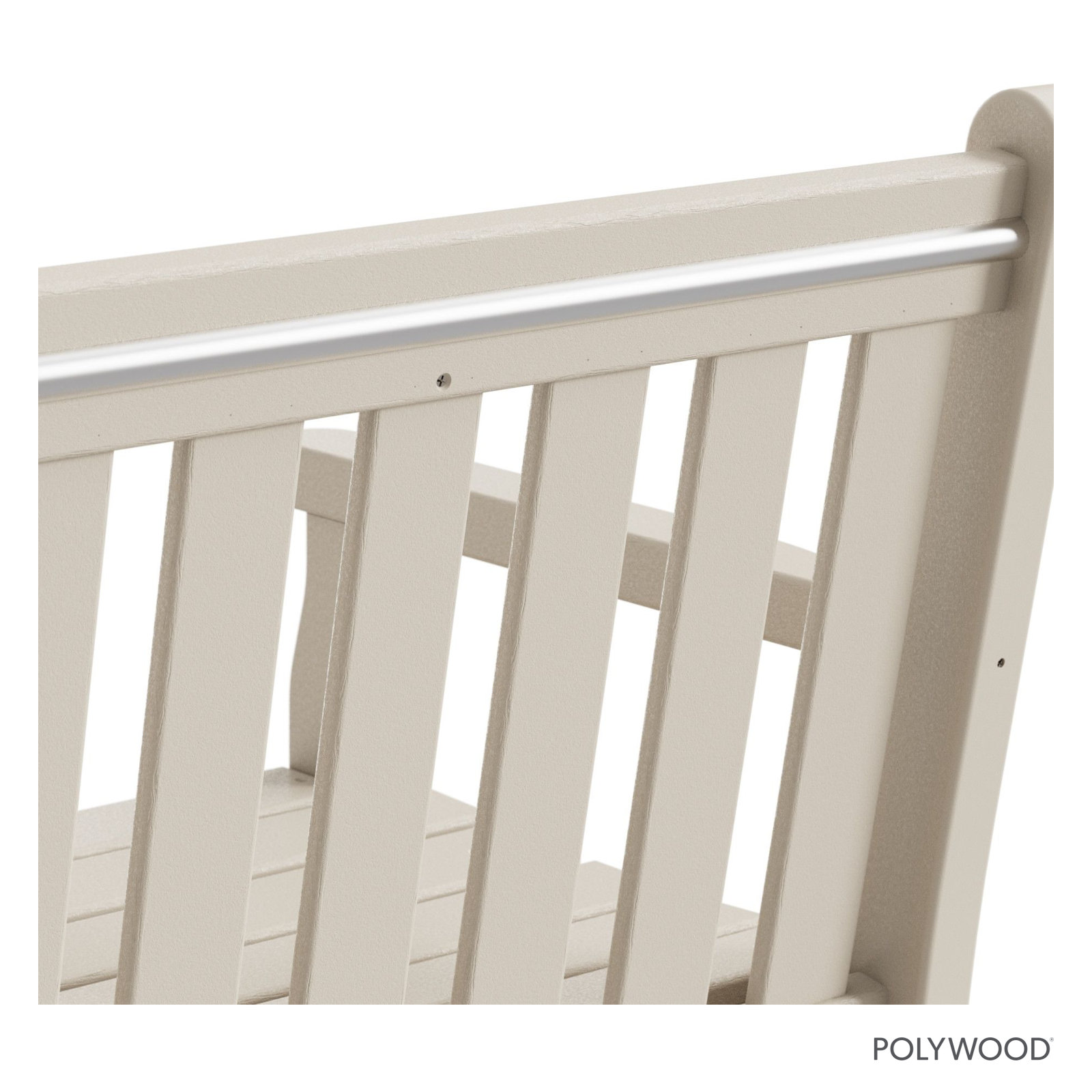 POLYWOOD® Traditional Garden 47" Patio Glider Bench, Sand