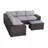 High-Density Polyethylene Wicker Fully Assembled 4 - Person Seating Group with Cushions