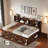 Devetta  Daybed With Built-in Storage Shelves, 4 Drawers And 2 Cabinets