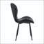 Chaise de salle à manger noire en polyuréthane avec poignée intégrée - ensemble de 4-129041875