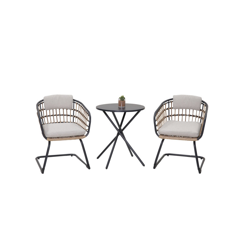 Ensemble de chaises de salle à manger en osier de 24,01 po x 24,4 po x 31,49 po en osier, rotin synthétique tissé à la main avec coussins amovibles, beige, 24 pièces