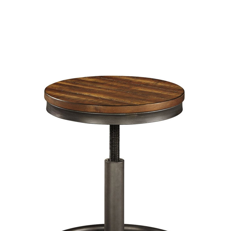 Ensemble de 2 tabourets pivotants à hauteur de comptoir réglables, brun