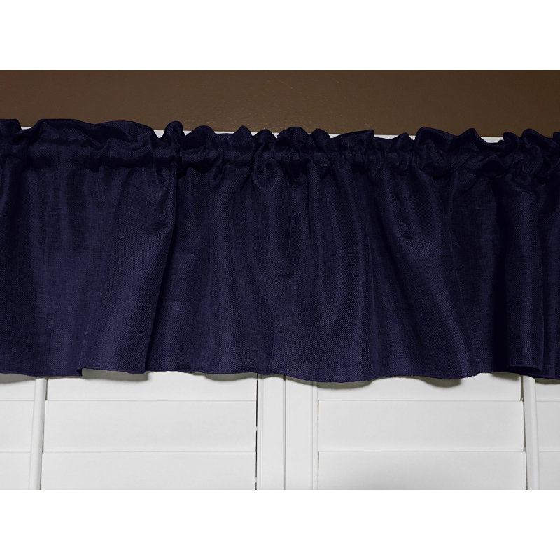 Tailored Window Valance, Navy, 58" W x 20" L