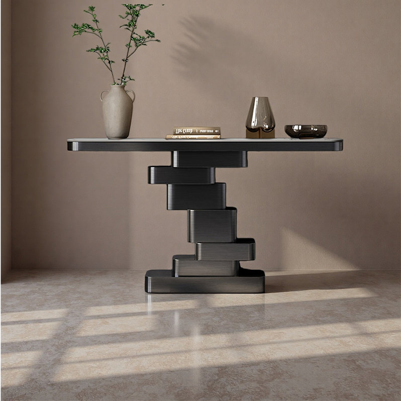 Console en acier inoxydable avec base empilée