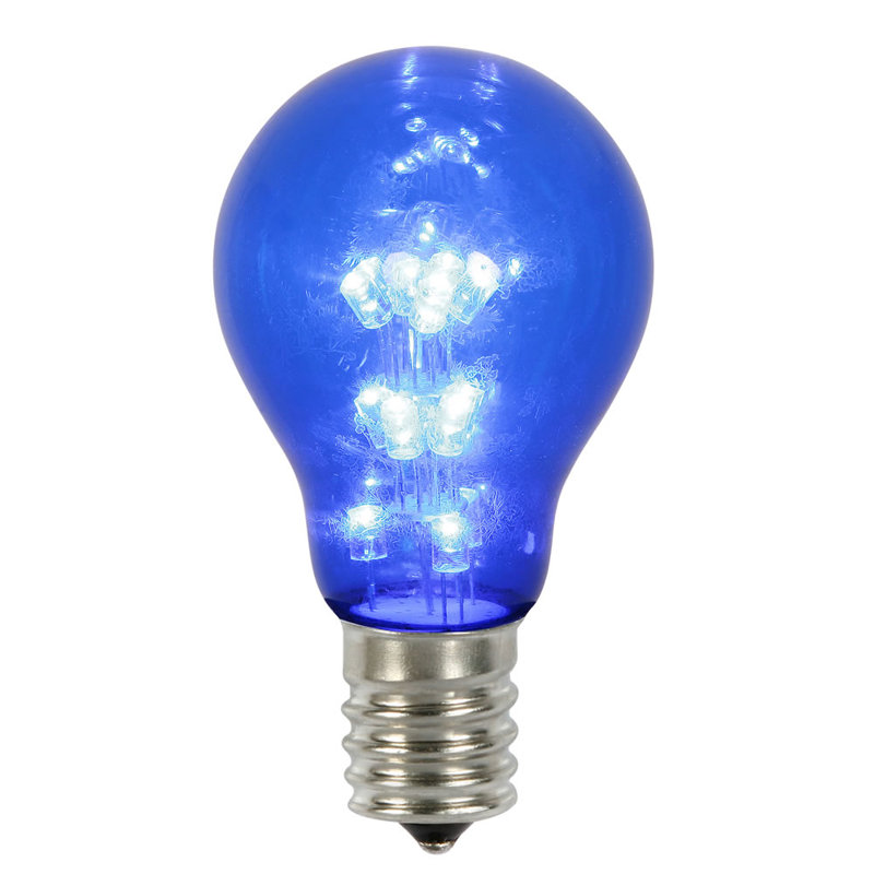 Ampoules de rechange A19 DEL transparentes E26, Bleu
