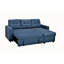 Blue L-Shaped Sectional Couch, Convertible To Sleeper, 3 For Small Living Sectional, , Conservatory-151857173