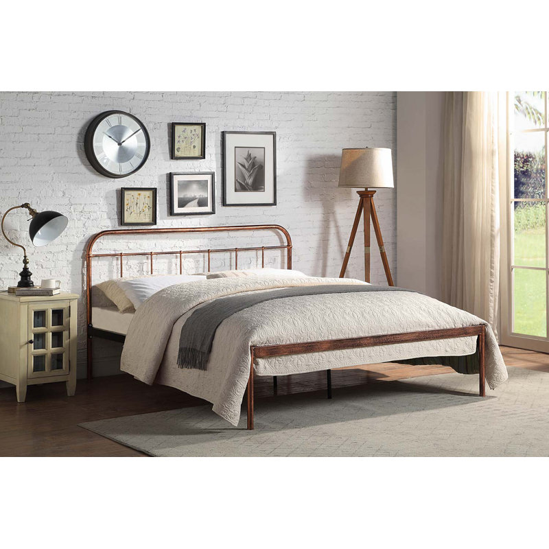 Hejira Metal Bed with Mattress, King