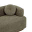 Canapé compressé et base en bois d'hévéa - 84,57 * 33,9 * 26 pouces - Boucle - 1 pièce - Canapé - Vert olive - Revêtement Boucle