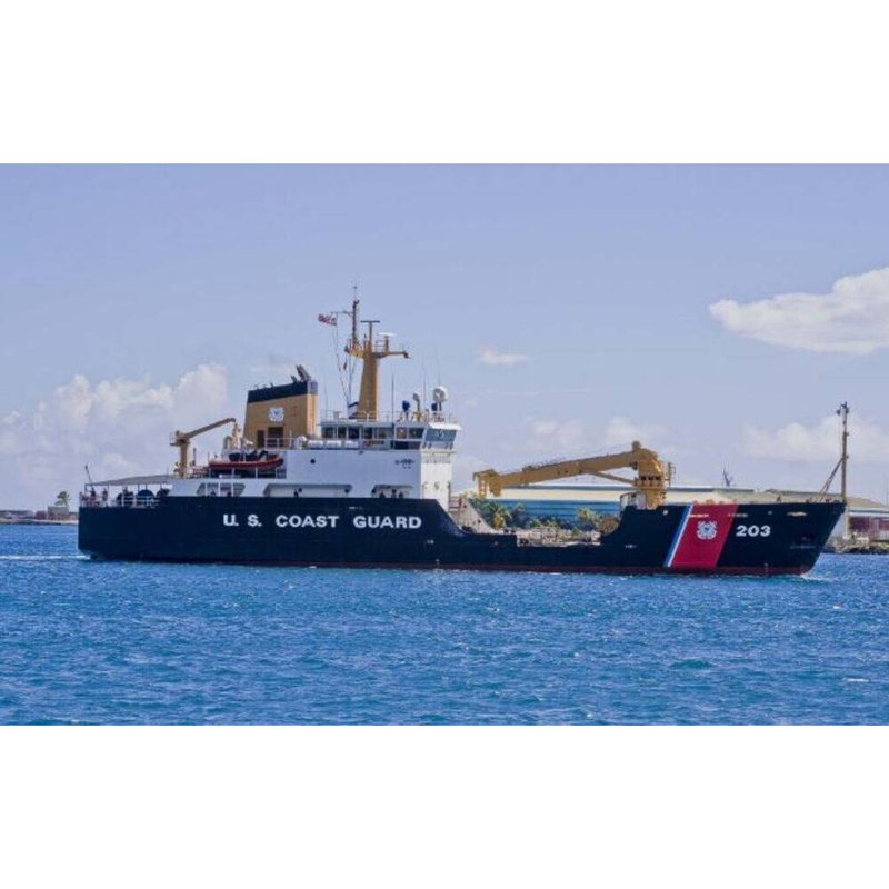 Modèle de navire USCG Kukui (WLB-203) L, H 10 po x l 30 po x P 5 po